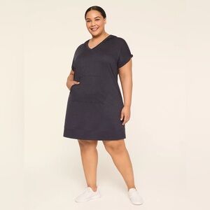 👗 LIVI Soft Relaxed Fit Dress – Navy